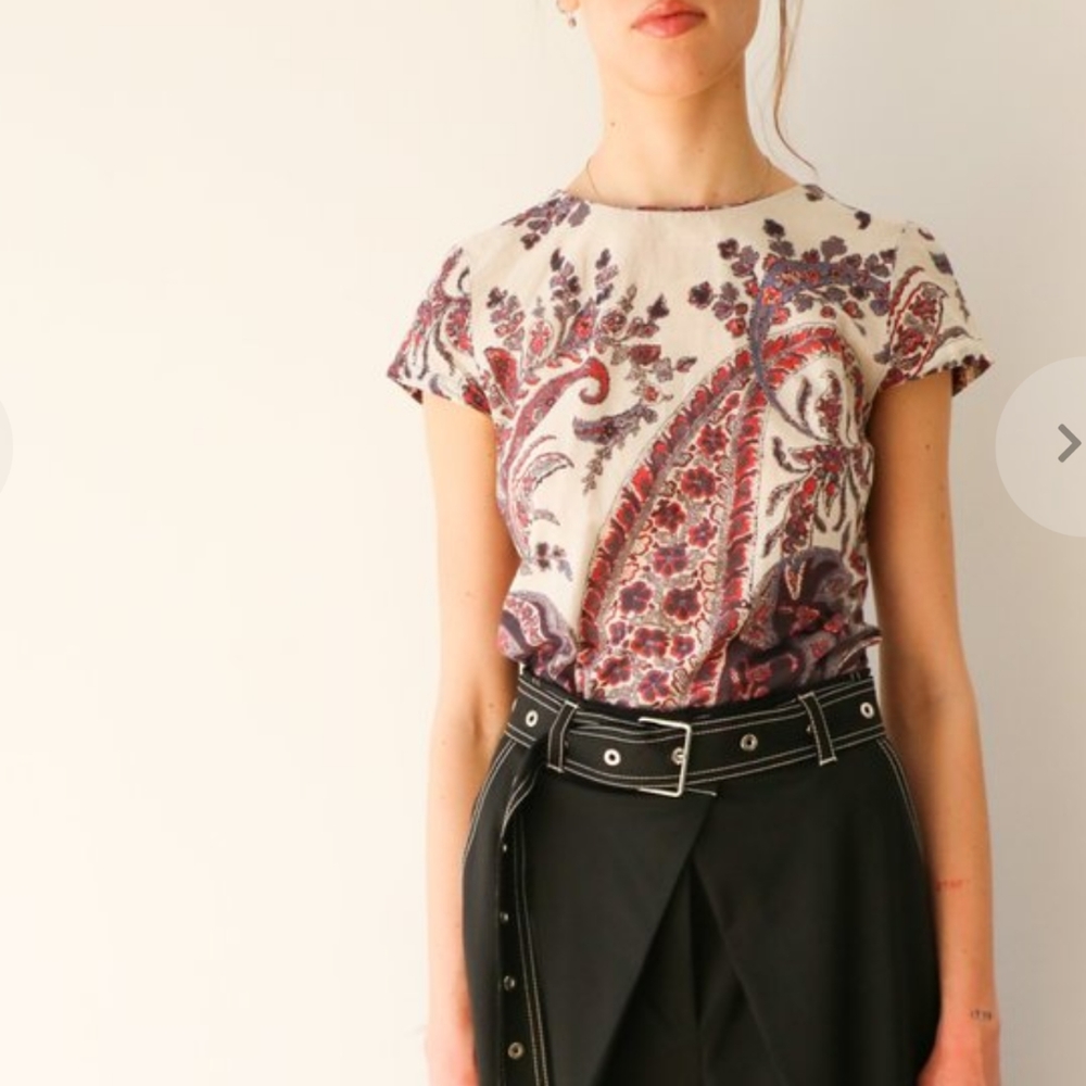 Isabel Marant Etoile Paisley Cotton Top